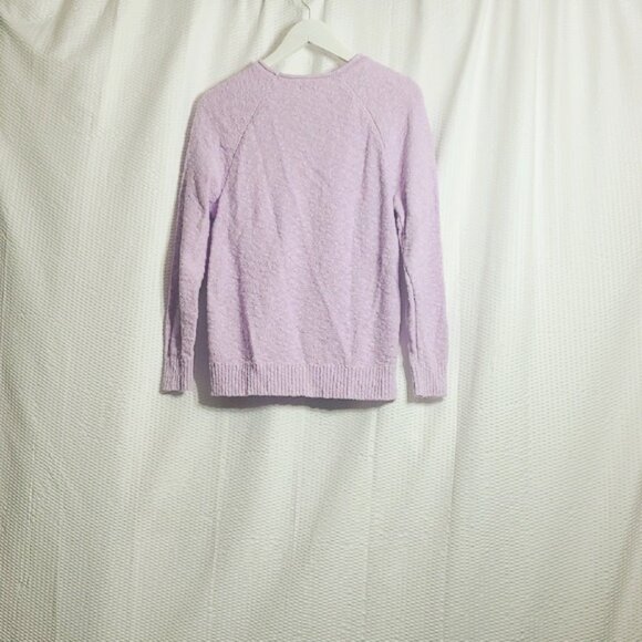 LL Bean Women's Size L  Lavender Midweight Cotton Slub Rollneck Pullover - Picture 3 of 10